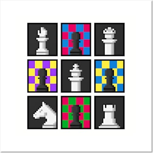 Pixel Chess Posters and Art